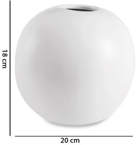 Vaso Branco em Cerâmica 18 x 20cm D'Rossi