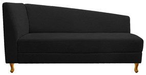 Recamier Valéria 140cm Lado Direito Corano Preto - ADJ Decor