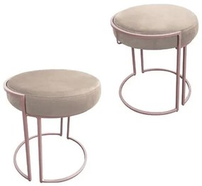 KIT 02 PUFF LOVE SUEDE BASE ROSE DROSSI - Bege