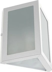 Arandela Triangular Alumínio Vidro Ip54 Verti - BRANCO