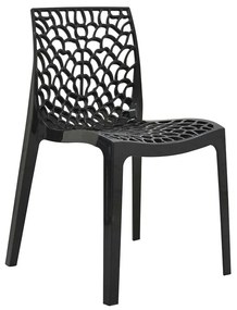 Cadeira Gruvyer Sala de Jantar Preto R02 - D'Rossi