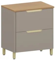 Balcão de Cozinha Com Tampo 80cm 1 Porta Marina Cinammon L01 - Mpozena