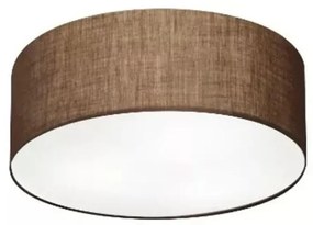 Plafon Cilíndrico Md-3005 Cúpula em Tecido 40x12cm Café - Bivolt