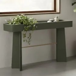 Aparador Sala de Estar Buffet 136cm Blen Musgo/Dourado I06 - Mpozenato