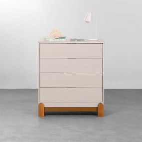 Cômoda Lotus 4 Gavetas - Areia Fosco