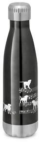 Garrafa Térmica Inox Brilhante 510 ml Cachorro Musical Branco - Chumbo