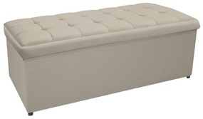 Calçadeira Copenhague 160 cm Queen Size Corano Bege - ADJ Decor