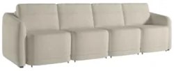 Sofá Cama Casal para Sala 436cm Polska Z08 Boucle Bege - Mpozenato