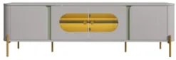 Rack Bancada Para TV 75 Pol 180cm Ricky Off/Pistache B02    - Mpozenat