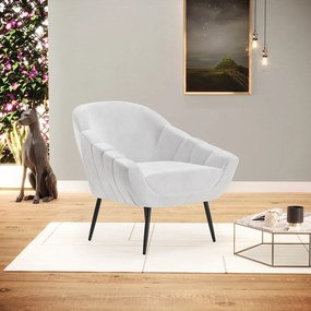 Poltrona Giovana Corano Pés Palito de Ferro D01 - D?Rossi - Branco