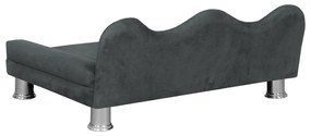 Cama Sofá Pet Meg Para Cães E Gatos Elegante e confortável Suede Cinza Grafite