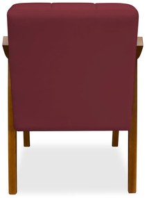 Poltrona Decorativa Vênus Veludo Bordô