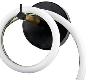 Arandela Ellos 02 Argolas Magnéticas 31X34X30Cm Led 20W 3000K Bivolt P... (Preto / Champanhe)