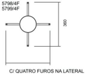 Arandela Galáxia 1Xpci Led 5W 220V Ø12X5Cm (C/ Quatro Furos Na Lateral... (MR-T - Marrom Texturizado)