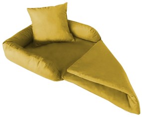 Protetor Para Sofá para Cães ou Gatos Pequeno Porte Fofinho Pet Protect Suede Amarelo