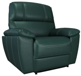 Poltrona do Papai Reclinável Elétrica Armênia Power Touch Couro Verde G40 - Gran Belo