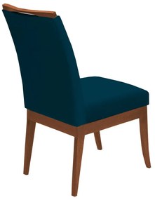 Cadeira Sala de Jantar Lana Veludo Azul Marinho - Rimac