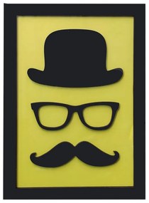 Quadro Decorativo ''Chapeu Bigode'' 40x30 - D'Rossi