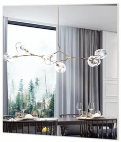 Espelho Quadrado Mercury Medio cor Off White 45 cm (LARG) - 57972 Sun House