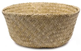 Cesto de Fibra Natural Decorativa 2 Em 1 31x32x35 Cm - D'Rossi