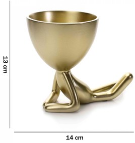 Vaso Decorativo Robert em Poliresina 13x14 cm - D'Rossi