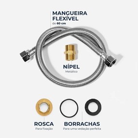 Torneira Alta de Água Fria para Banheiro (Murat Cromado)
