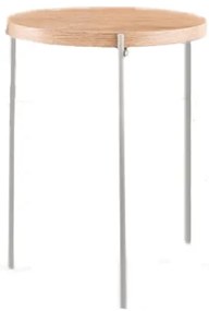 Mesa Lateral Depro Alta Tampo Freijó Base Off White 55 cm - 51672 Sun House
