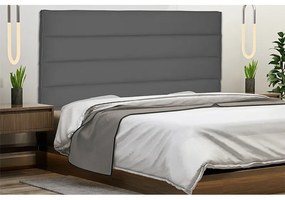Cabeceira Cama Box Solteiro 90cm La Italiana Suede Cinza - Sheep Estofados - Cinza