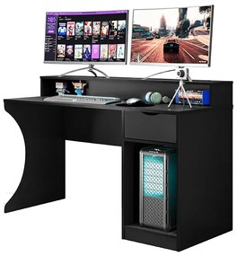 Mesa Gamer Escrivaninha Para Computador Ninja Safira Preta - Mobler