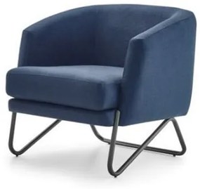 Poltrona América Azul Base Grafite 76cm - 62493 Sun House