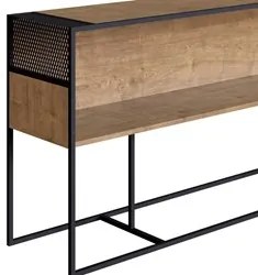 Aparador Para Sala de Estar Pés Metálicos York Vermont/Preto - Artesan