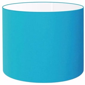 Cúpula abajur cilíndrica cp-8022 Ø45x30cm azul turquesa
