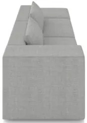 Sofá 5 Lugares 363cm Com Puff Direito Fay Linho Cinza Z55 - Mpozenato