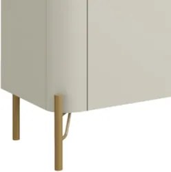 Rack TV 55 Pol 180cm Portas Lisas Blen Louro/Luna/Dourado I06 - Mpozen