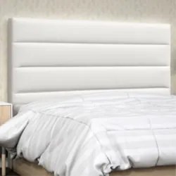 Cabeceira Solteiro 90cm Greta Sintético Branco Z51 - Mpozenato