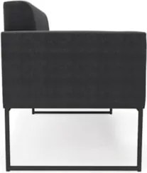 Namoradeira e Poltrona Industrial Preto Ana Bouclé Grafite - Ibiza