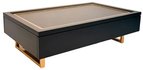 Mesa de Centro New Laville - Preta com Detalhes Dourado Soléil  Kleiner