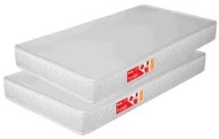 Kit 2 Colchões Liso Para Berço 130x70x10 cm D18 Branco - Prorelax