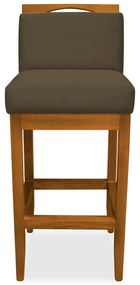 Kit 2 Banquetas Decorativa Elis Veludo Marrom