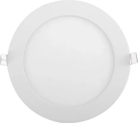 Plafon Led De Embutir Branco 12W 6000K 17Cm Moldura