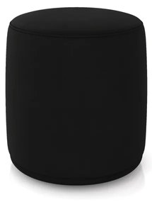 Puff Redondo Orgânico para Sala Malu Suede M11 - D'Rossi - Preto