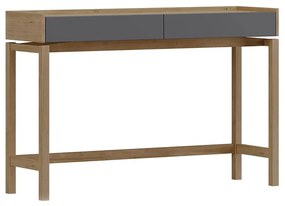 Aparador Decorativo Madeira Maciça Dieter 2 Gavetas Freijó/Cinza G74 - Gran Belo