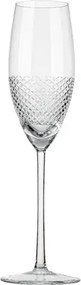 Taça de Cristal Lapidada P/ Champagne 205 ml - Incolor Incolor