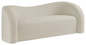 Sofá Curvo 3 Lugares Orgânico Sala Recepção Escritório Coréia 200cm Bouclé
