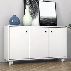 Armário Aparador Buffet 3 Portas Bp Fosco Bho25 - Branco