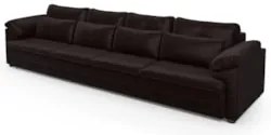 Sofá Retrátil 5 Lugares Para Sala 414cm Dijon Couro Bordô S07 - Mpozen