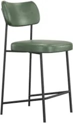 Banqueta Cozinha Média Kit 4 Milli Sintético Verde A14      - Mpozenat