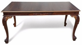 Mesa Luís XV Desmontável Madeira Maciça Design de Luxo Peça Artesanal