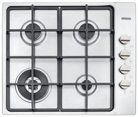 Cooktop a Gás Tramontina Square em Aço Inox Trempes em Ferro Fundido 4 Queimadores