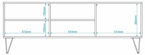Rack Aparador com 2 Nichos Para TV de até 50 pol Branco